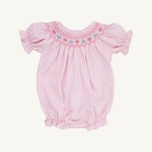 The Beaufort Bonnet Company Pink Smocked One Piece